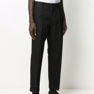 Acne Men’s Black Pleated Twill Pant -50/34/L